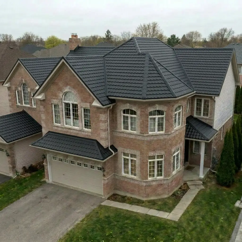 Metal roof in Black (euro-tile)