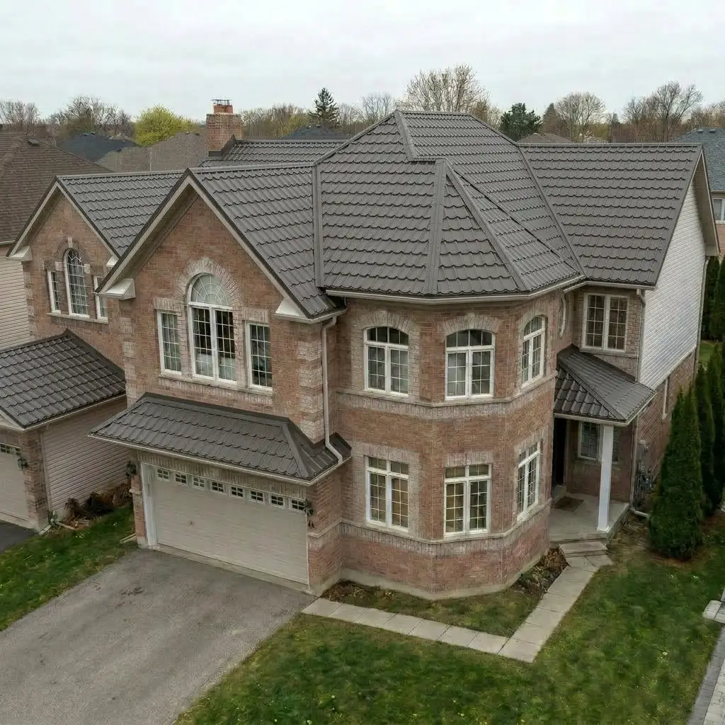 Metal roof in Burnished Slate (euro-tile)