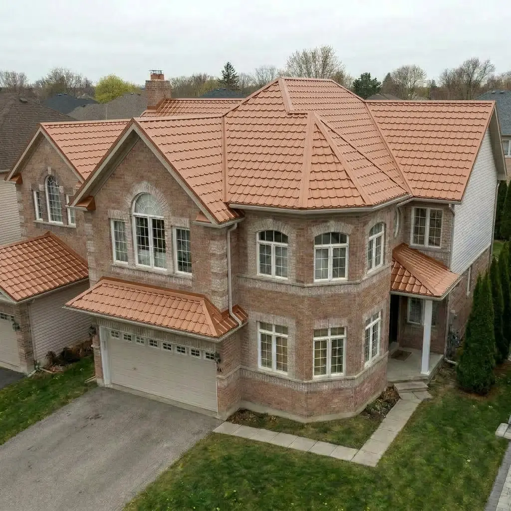 Metal roof in Nova Copper (euro-tile)