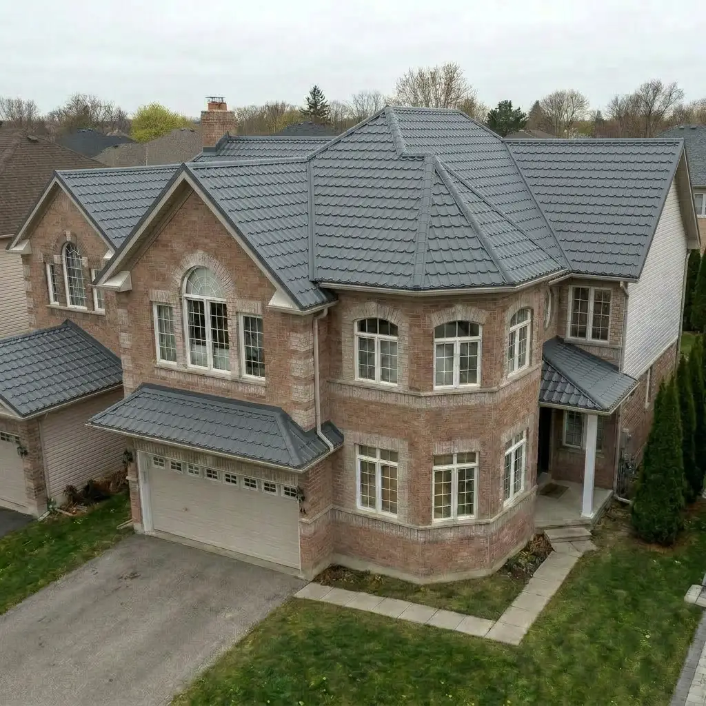 Metal roof in Slate Grey (euro-tile)