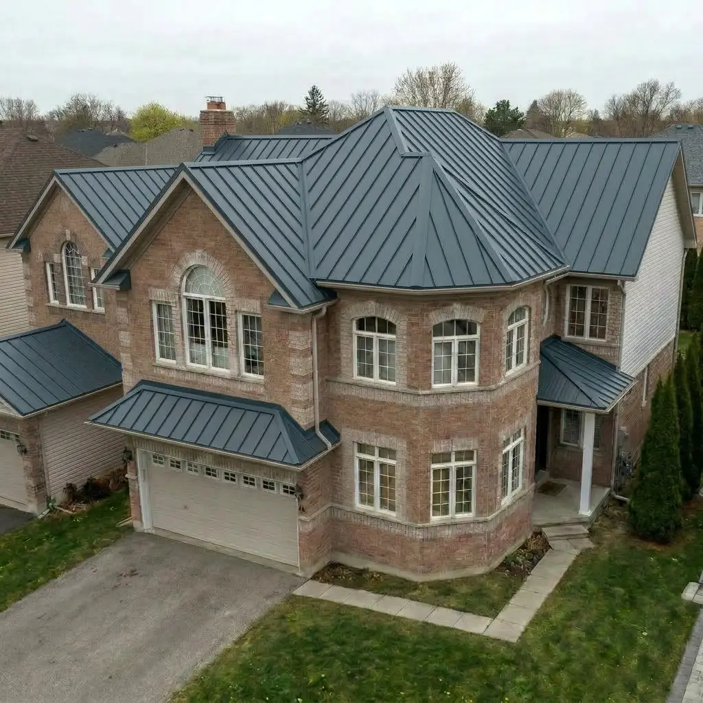 Blue Gray Metal Roof