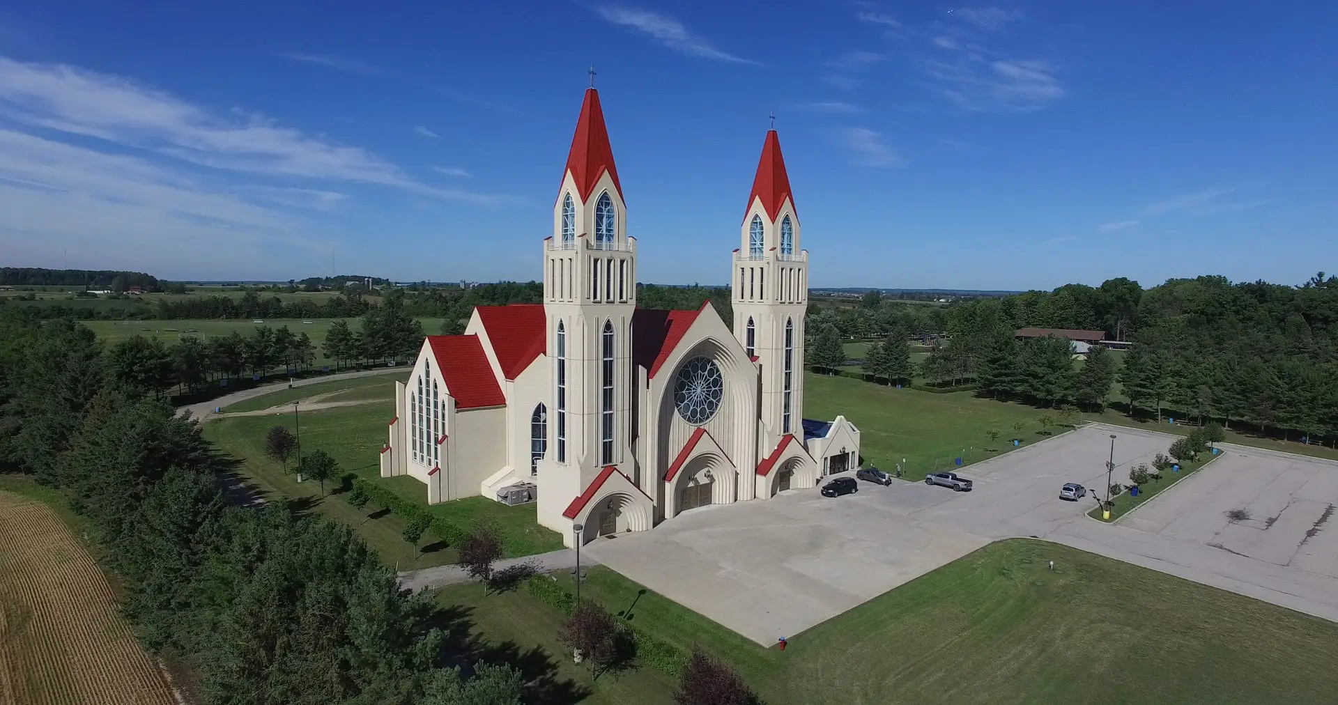 Queen Of Peace Church Colonial Red Metal Roof