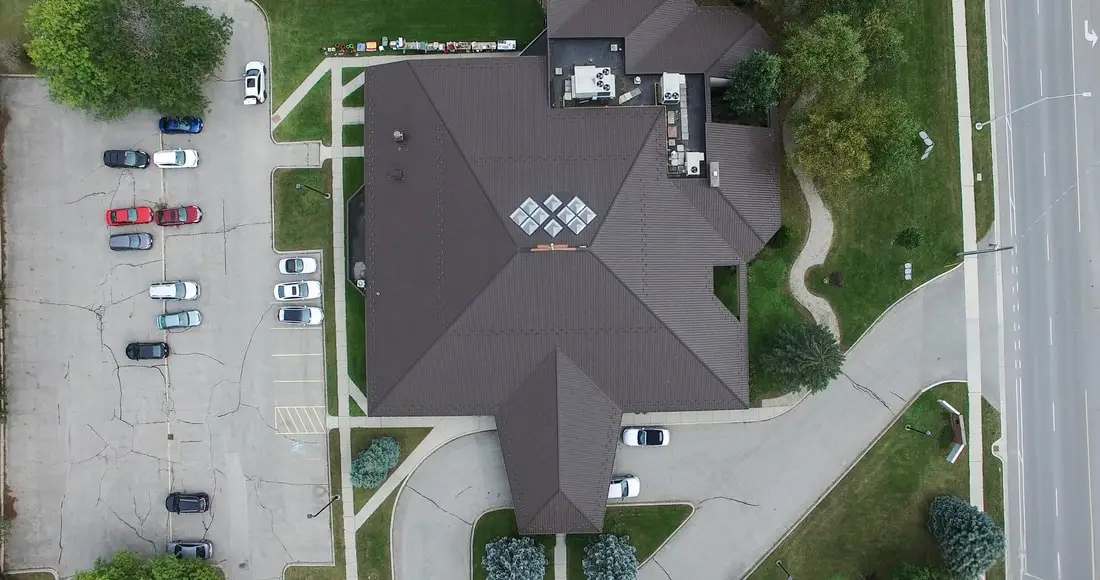Siloam Church Mocha Brown Metal Roof