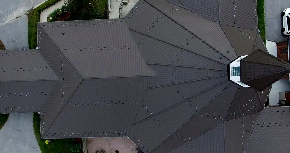St Pauls Church Mocha Brown Metal Roof