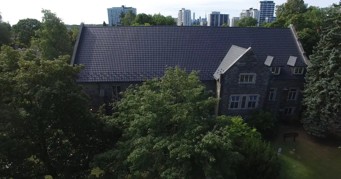 Transfiguration Church Slate Grey Metal Roof