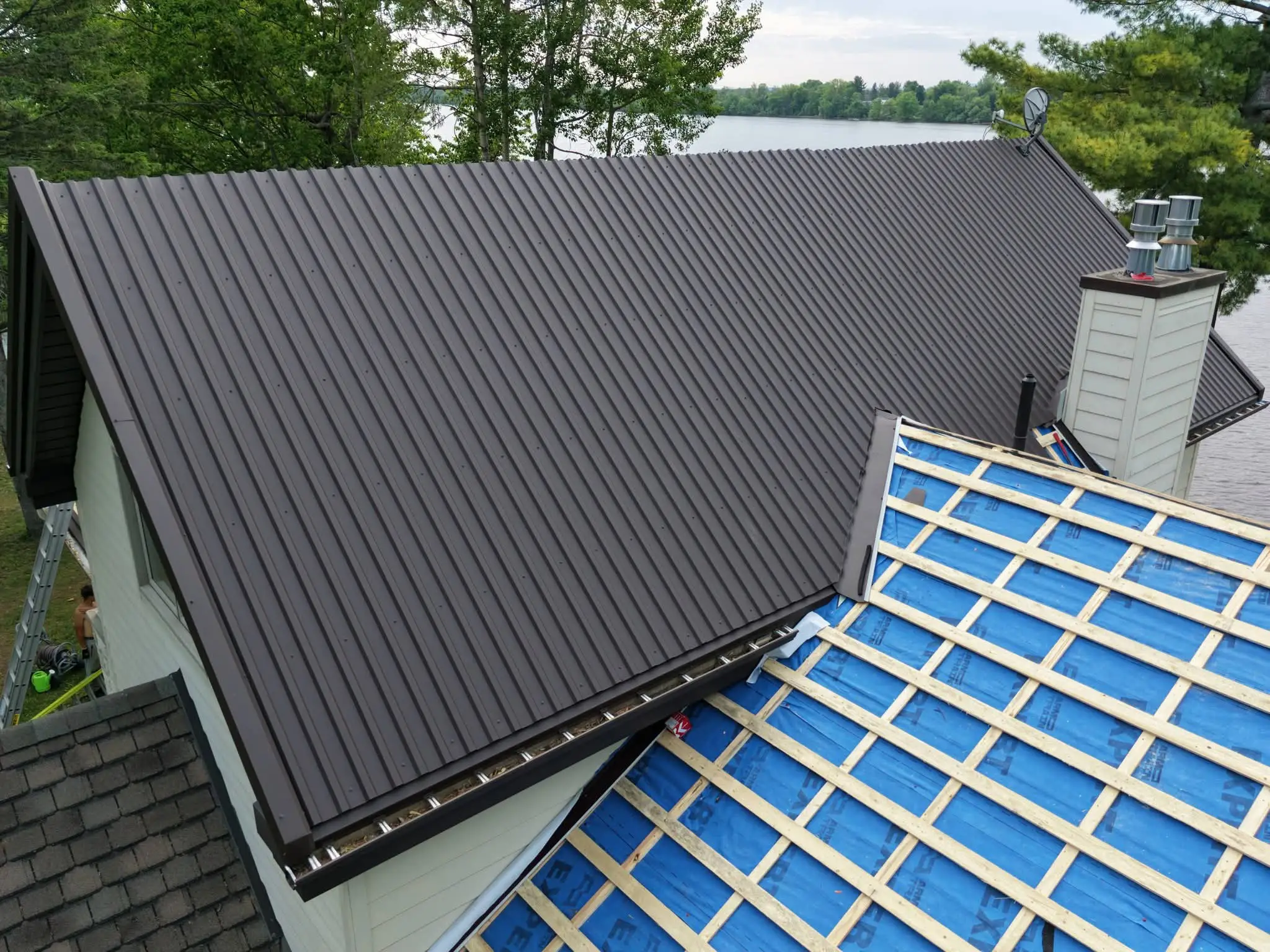 Starting metal panel installation
