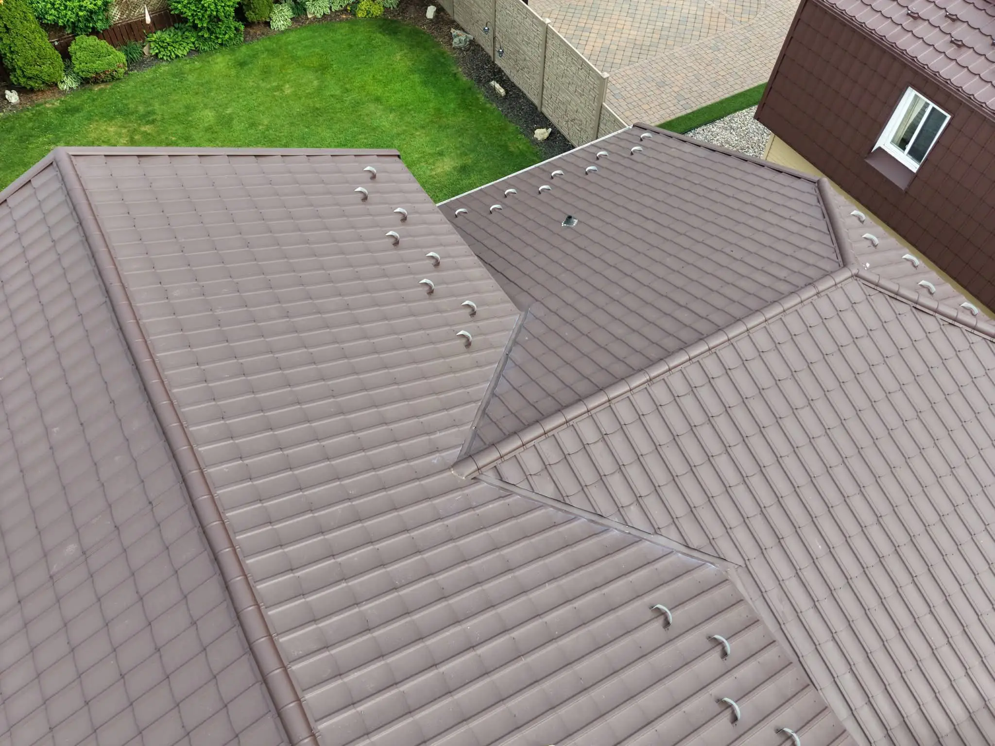Completed architectural metal roof full property