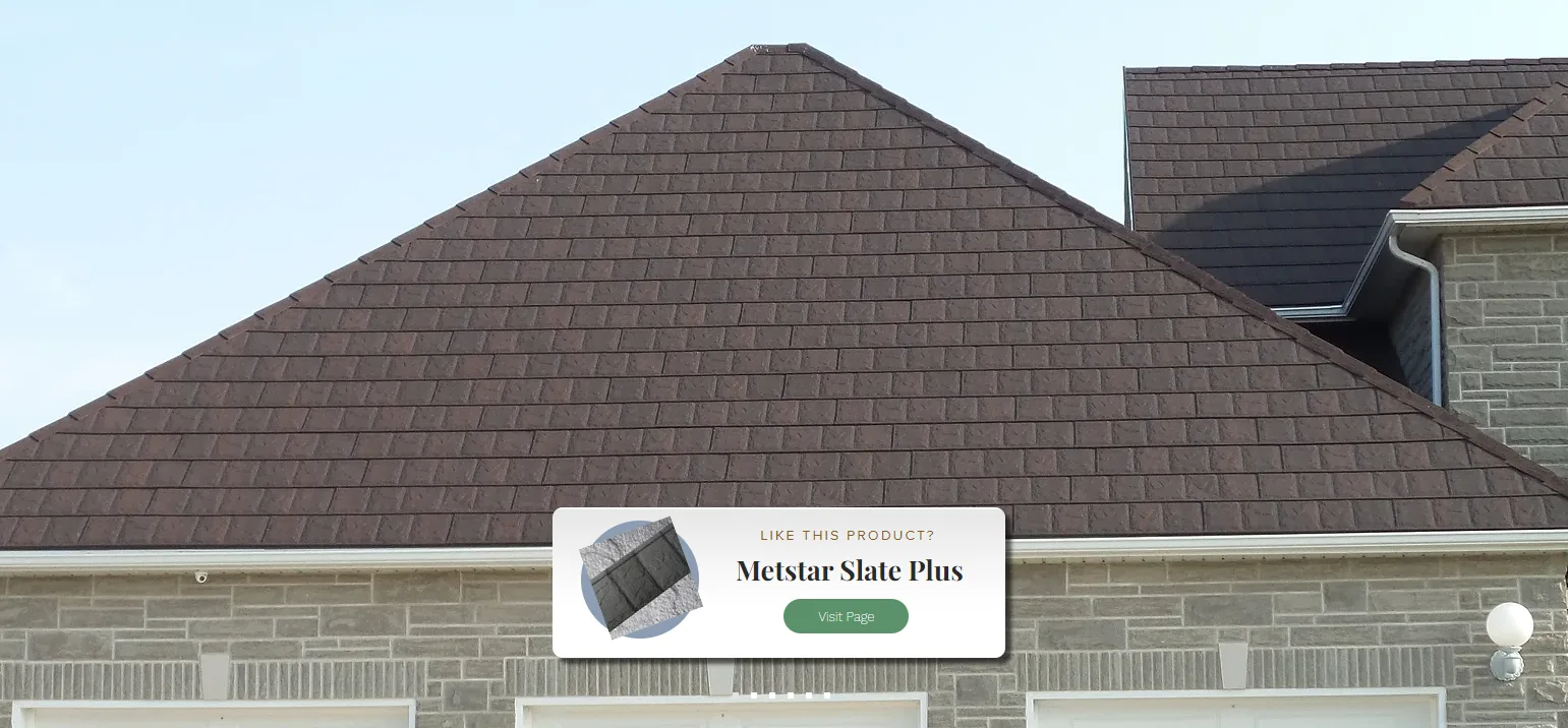 Metstar Slate Plus metal shingle profile and colour finish