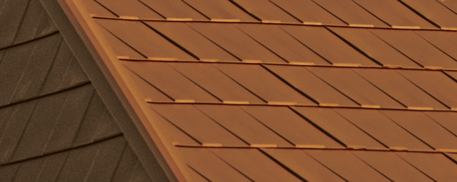 Classic Copper Ideal Wakefield Bridge metal shingle colour sample